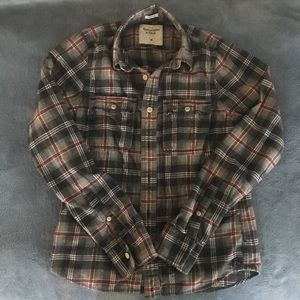 Abercrombie Blue/Red Flannel Muscle Fit